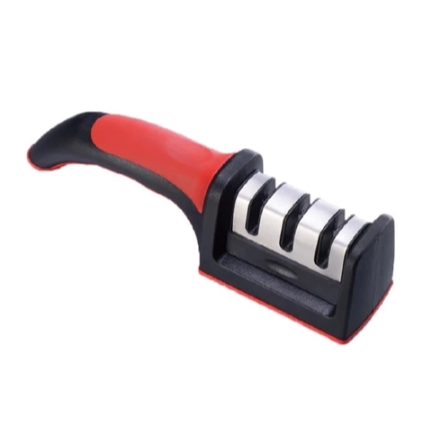 紅黑色 三段式磨刀器