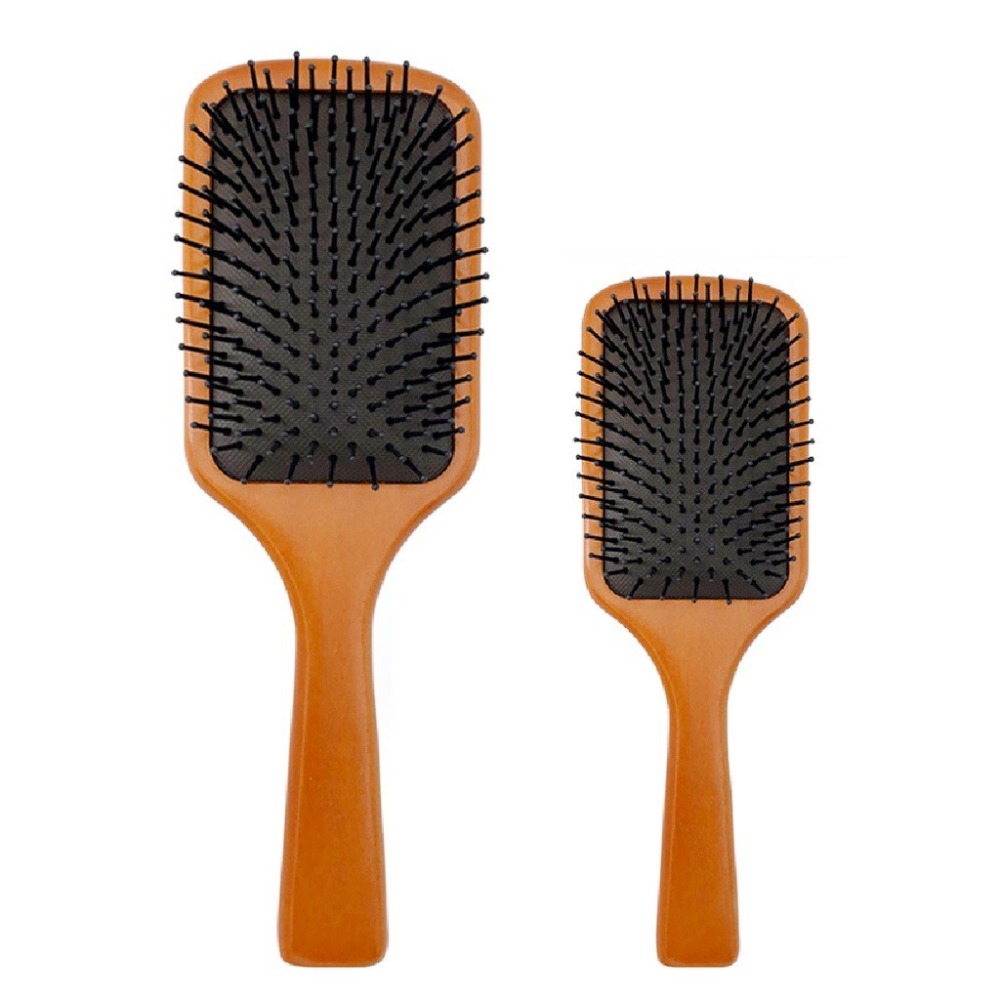 🔥台灣出貨🔥氣墊梳 美髮造型梳 氣墊按摩梳 大板梳木梳 美髮梳子 防靜電櫸木梳 美容美髮用具 頭皮按摩 梳子-細節圖2