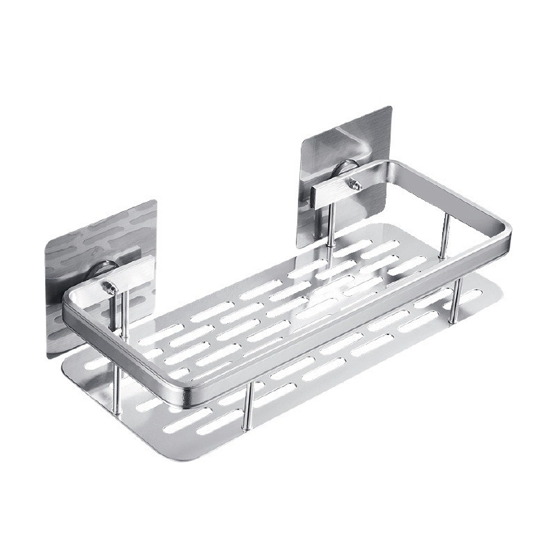 🔥挑戰底價🔥浴室置物架 鋁合金置物架 三角置物架 轉角置物架 四方置物架 太空鋁置物 廁所置物架 無痕貼置物架-細節圖2