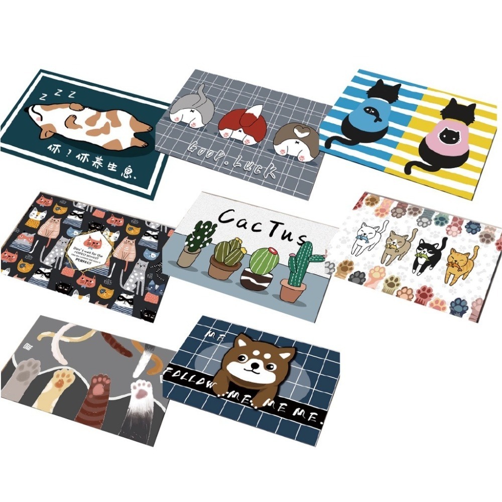 🔥台灣發貨🔥卡通地墊 卡通圖案地墊 浴室防滑吸水地墊 腳踏墊 吸水地墊 防滑地墊 動物地墊 玄關墊 腳墊 地墊-細節圖2