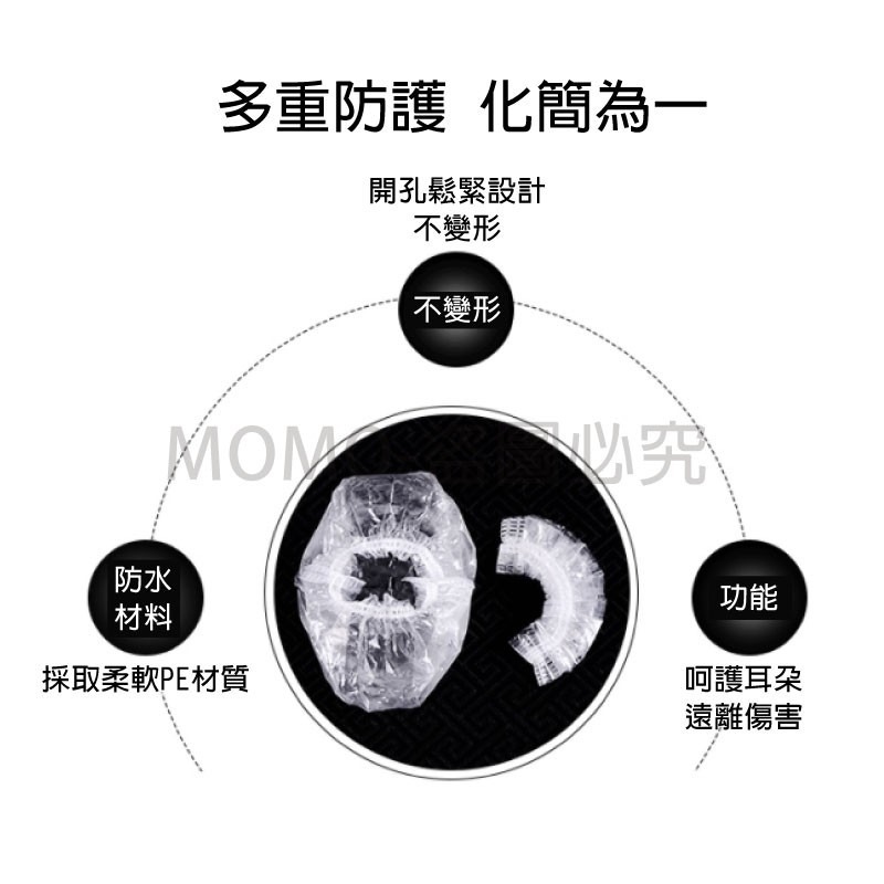 🔥染髮必備🔥一次性防水耳套 透明防水耳套 一次性耳罩 染髮耳套 拋棄式耳罩 洗頭耳套 透明護耳套 簡易耳套-細節圖5