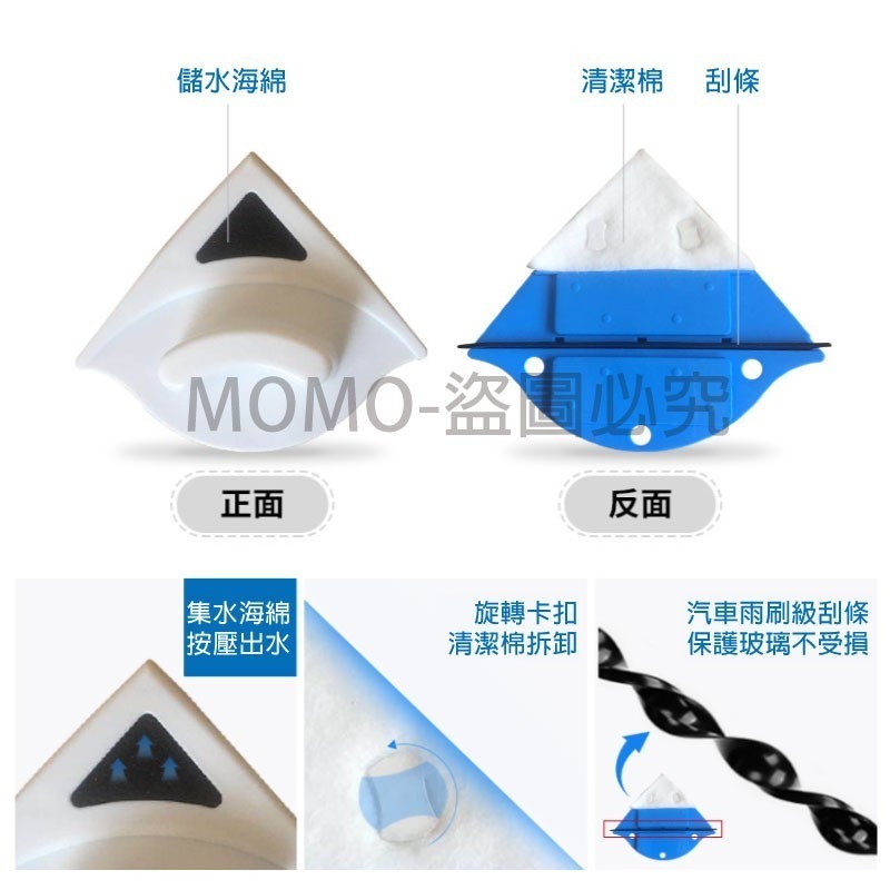✨超好用✨雙面玻璃清潔器 擦玻璃神器 安全擦窗器 雙面擦玻璃器 玻璃刮刀 窗戶清潔 玻璃清洗 高樓公寓擦窗洗玻璃 洗玻璃-細節圖4