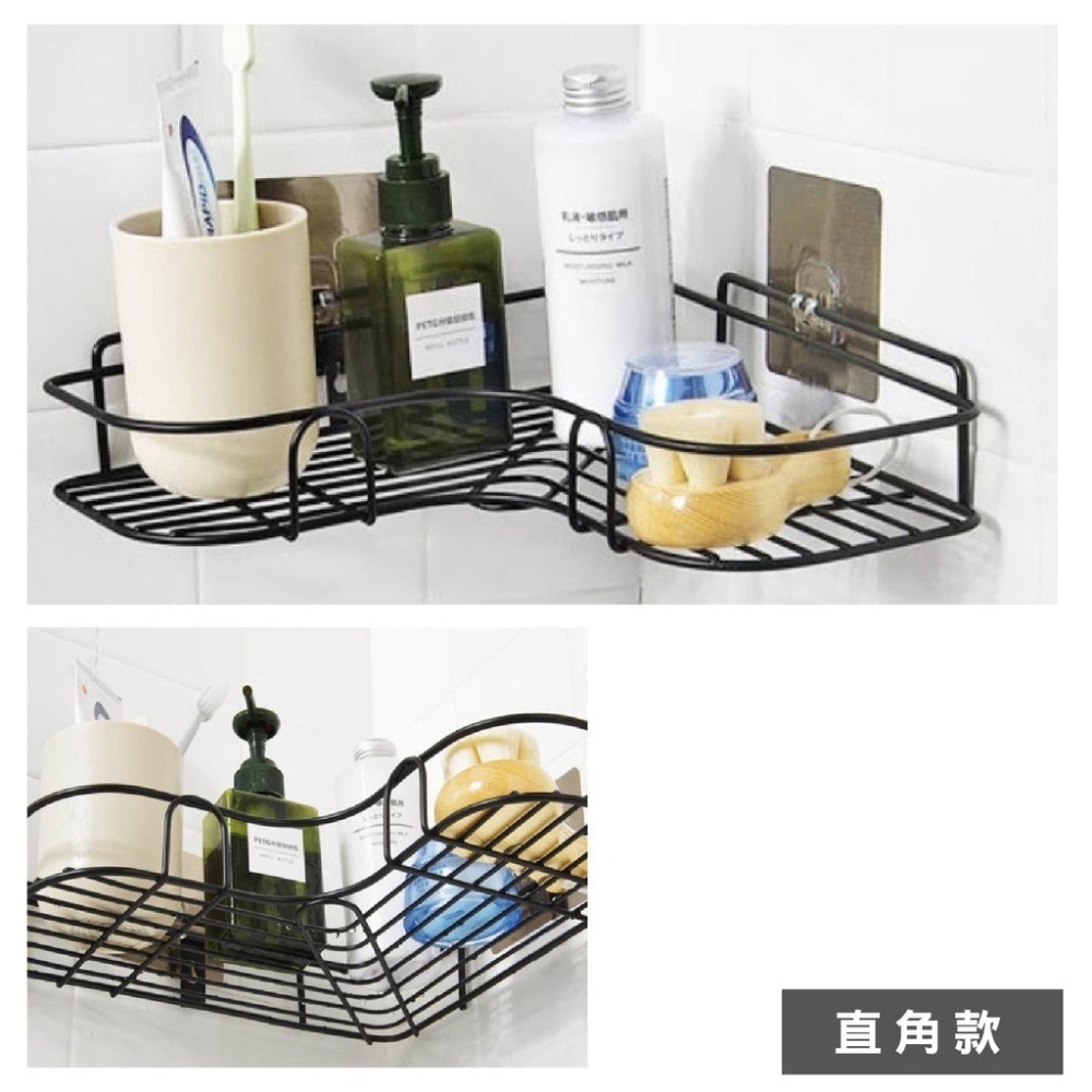 🔥台灣發貨🔥浴室掛式收納架 浴室置物架 鐵藝 浴室 廚房 收納架 置物 轉角收納 免打孔置物架 廚房置物 儲物架-細節圖4