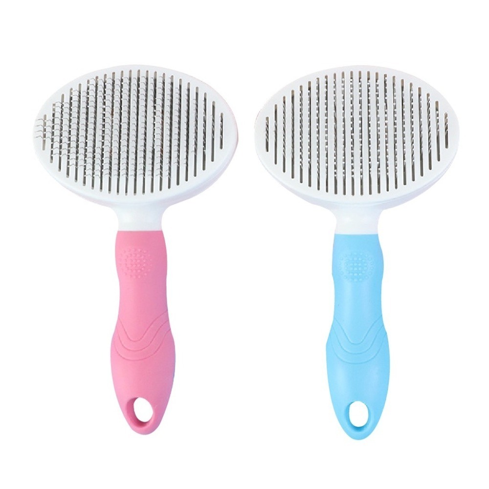 🔥防靜電🔥寵物除毛梳 寵物梳毛 自動褪毛圓頭梳 清潔梳 寵物梳子 狗梳子 貓梳子 貓狗脫毛梳 寵物理毛 寵物脫毛梳-細節圖2