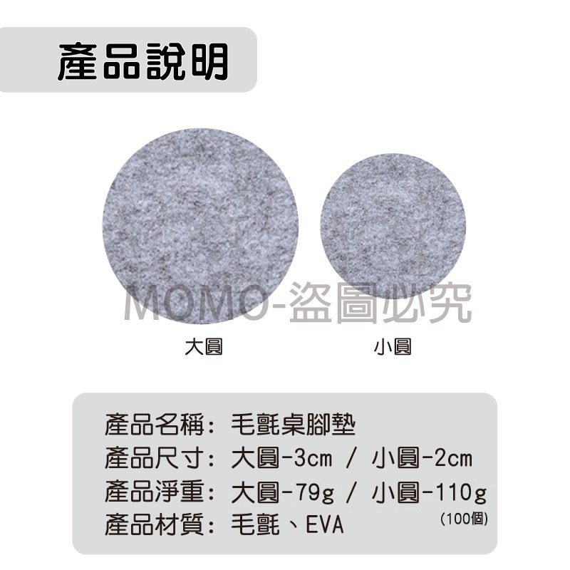 🔥防震降噪🔥毛氈腳墊 家具防滑墊 毛氈墊 加厚防滑墊 桌椅腳墊 靜音桌椅腳墊 防磨腳墊 防震防刮 消音毛墊 靜音墊-細節圖3