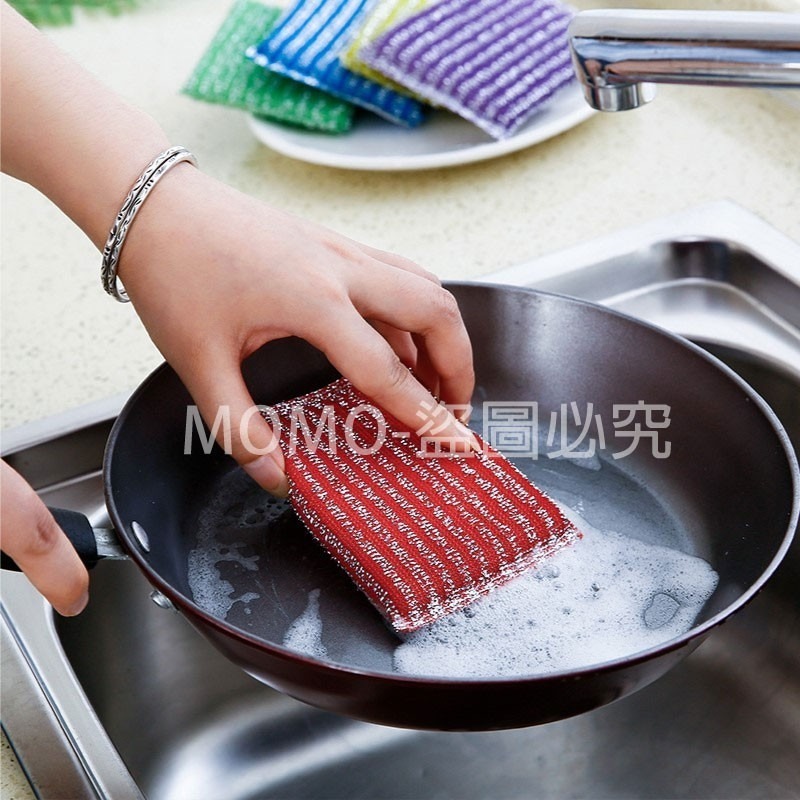 🔥柔軟細膩好刷🔥金蔥菜瓜布 清潔海棉擦 清潔用洗碗刷 強效去汙 洗碗海綿刷 雙面魔力擦 刷碗布 洗碗洗鍋子-細節圖4