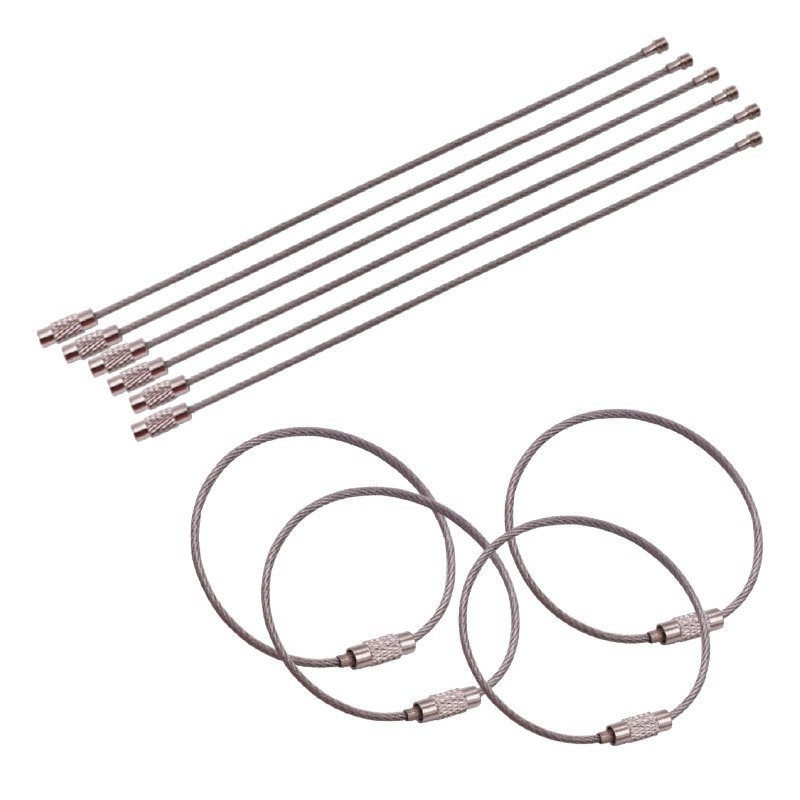 🔥光滑不割手🔥鋼絲圈 不鏽鋼鋼索圈 不鏽鋼鋼絲圈 鑰匙圈鑰匙環 不鏽鋼鑰匙圈扣 鋼絲環 鑰匙扣 鋼絲繩 鑰匙圈鑰匙環-細節圖2