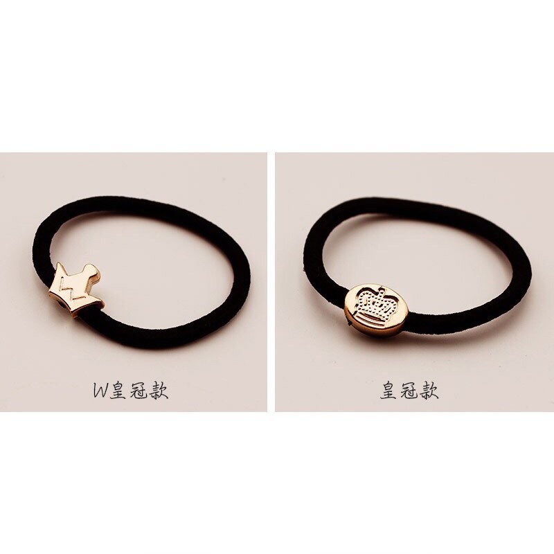 🎉台灣發貨🎉韓版新款黑色造型電鍍髮圈 高彈力髮束 金屬色髮飾 髮飾 高彈力束髮圈 綁頭髮 素面髮圈 綁頭髮髮圈-細節圖7