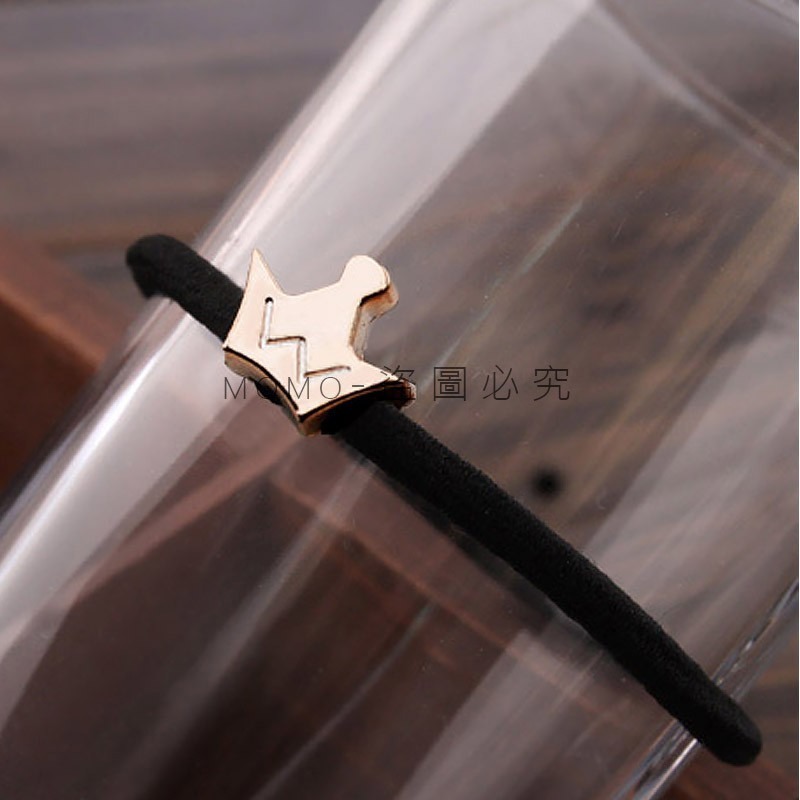 🎉台灣發貨🎉韓版新款黑色造型電鍍髮圈 高彈力髮束 金屬色髮飾 髮飾 高彈力束髮圈 綁頭髮 素面髮圈 綁頭髮髮圈-細節圖9