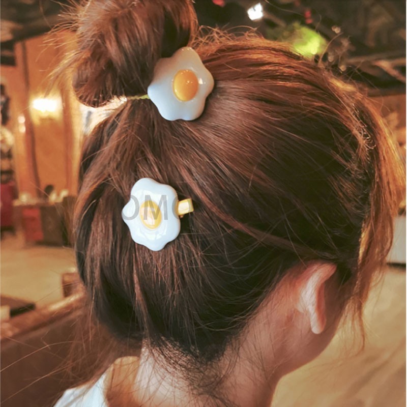 🔥台灣發貨🔥五色可挑🔥荷包蛋髮圈 少女髮飾 趣味可愛造型髮圈 日韓簡約髮圈 馬卡龍髮圈 創意小清新髮繩綁頭髮-細節圖8