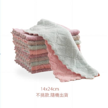 🔥柔軟舒適🔥加厚珊瑚絨廚房吸水抹布 不沾油吸水抹布 雙面雙色百潔布 去汙抹布 不掉毛洗碗布 廚房清潔 超細纖維抹布-規格圖9