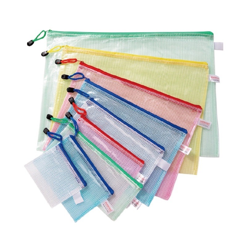 🔥出貨免運🔥防水資料袋 網格資料夾 文件袋 拉鍊袋 文具袋 收納袋 透明拉鍊袋 防水袋 票據袋 A3A4A5 B5-細節圖2