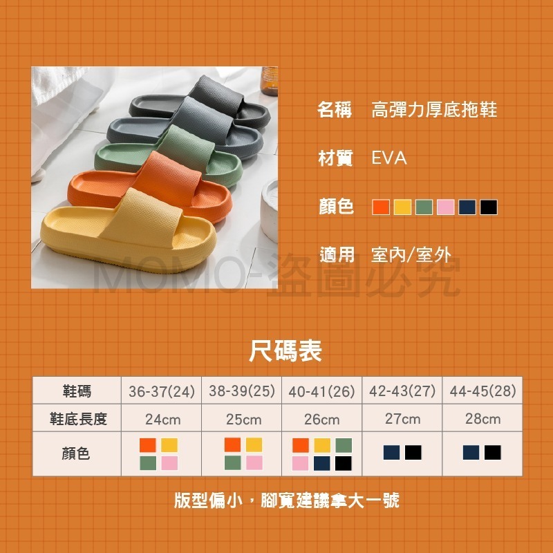 🔥最低價🔥高彈力麵包拖鞋 踩屎感拖鞋 厚底拖鞋 止滑防滑輕量拖 增高拖鞋 居家拖鞋 浴室拖鞋 室內拖鞋 防滑拖-細節圖3