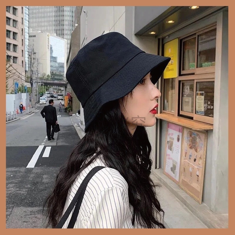 🔥台灣現貨🔥素色漁夫帽 平頂漁夫帽 純色棉漁夫帽 漁夫帽 魚夫帽 遮陽帽 防曬帽 日系 韓系 素面漁夫帽 遮陽 防曬-細節圖9