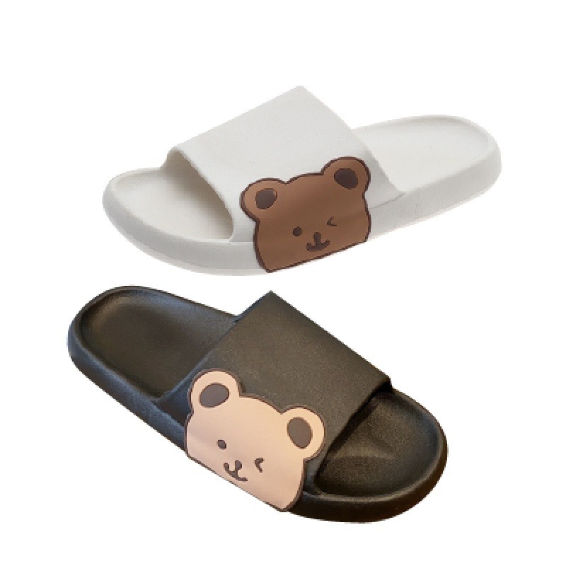 🔥最低價🔥側邊熊厚底拖鞋 厚底拖鞋 浴室拖鞋 防滑拖鞋 小熊拖鞋 情侶拖鞋 室內拖 可愛拖鞋 卡通拖鞋 踩屎感 止滑-細節圖2