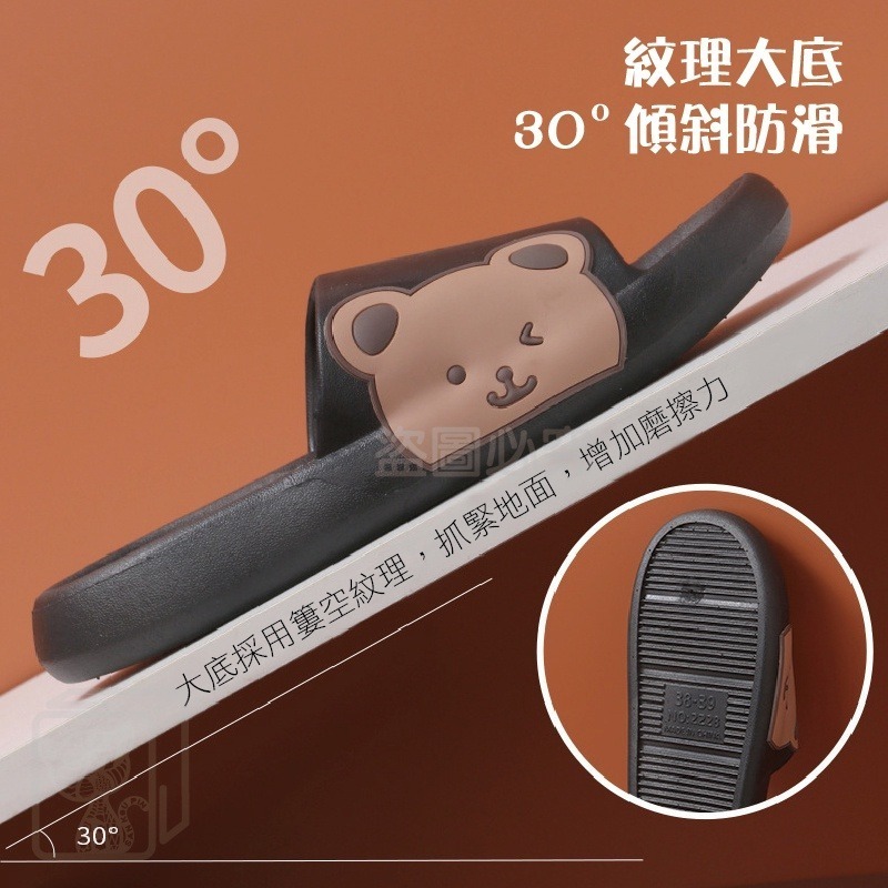 🔥最低價🔥側邊熊厚底拖鞋 厚底拖鞋 浴室拖鞋 防滑拖鞋 小熊拖鞋 情侶拖鞋 室內拖 可愛拖鞋 卡通拖鞋 踩屎感 止滑-細節圖7