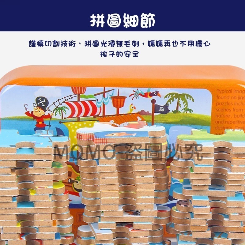 🔥台灣現貨🔥60片鐵盒拼圖 兒童益智玩具 童話故事 孩童拼圖 卡通拼圖 兒童禮物 幼稚園禮物 小孩拼圖生日-細節圖7