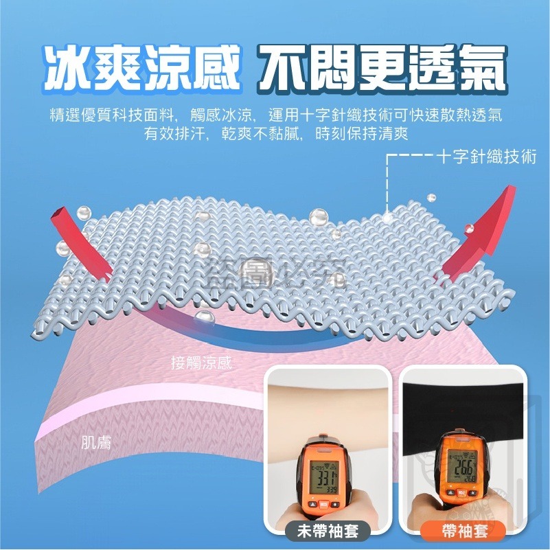 🔥防曬冰爽🔥冰絲涼感袖套 涼感防曬袖套 冰絲袖套 抗UV袖套 運動袖套 騎車防曬袖套 防曬袖套 冰涼袖套 涼感袖套-細節圖7