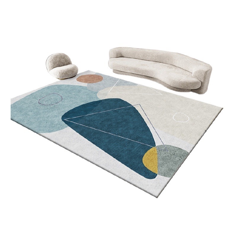 🔥大盤底價🔥水晶絨幾何地墊 茶几毯 日式地毯 無毛地毯 地毯 地墊 客廳地毯 北歐地毯 沙發地毯 床邊地毯 辦公室地-細節圖2