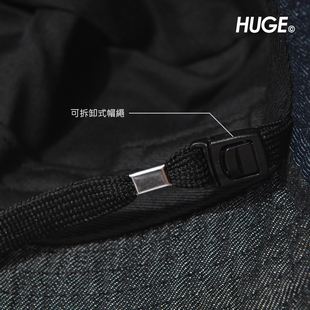 🌟拼接設計🌟撞色拼接漁夫帽 HUGE OUTDOOR HAT 漁夫帽 登山帽 露營帽 圓帽 可拆帽繩 休閒帽 FUS-細節圖6