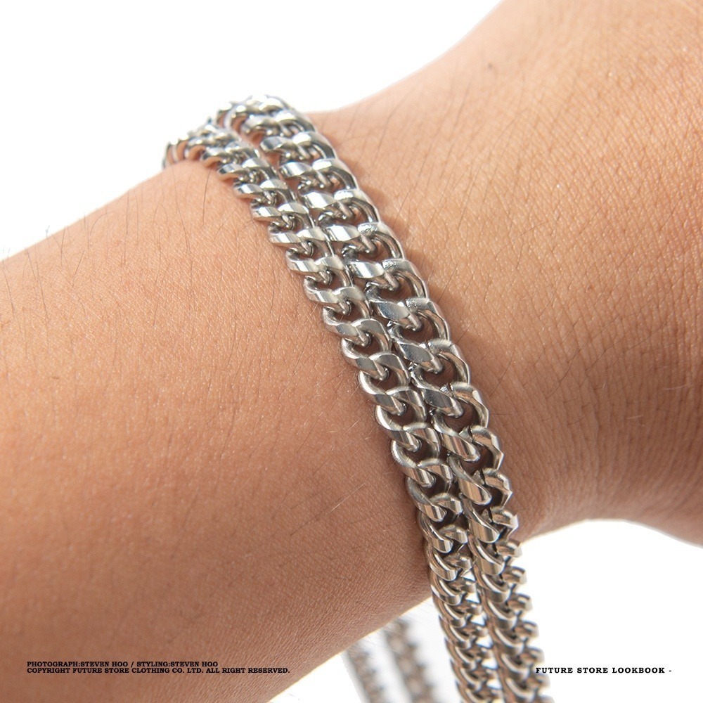 🌟街頭風格🌟古巴魚骨項鍊 古巴鏈 不鏽鋼鈦鋼 鈦鋼古巴項鍊 古巴項鍊 項鏈 鈦鋼項鍊 嘻哈項鍊 鋼鏈 男項鍊 FUS-細節圖6