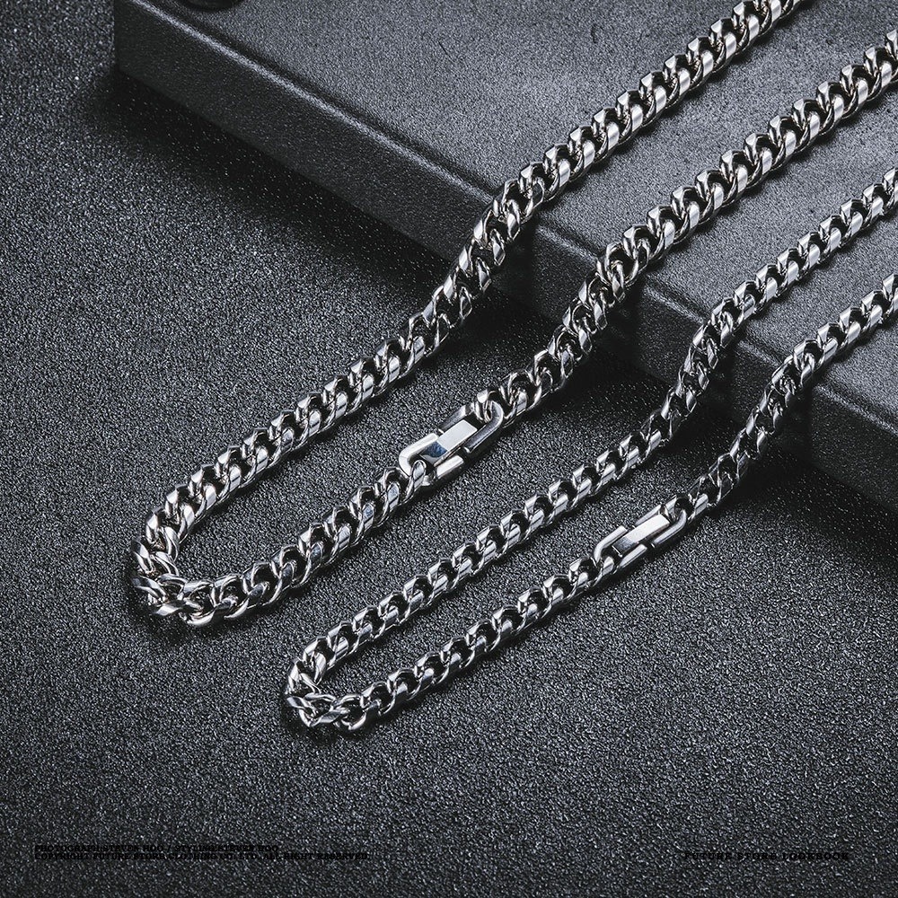 🌟街頭風格🌟古巴魚骨項鍊 古巴鏈 不鏽鋼鈦鋼 鈦鋼古巴項鍊 古巴項鍊 項鏈 鈦鋼項鍊 嘻哈項鍊 鋼鏈 男項鍊 FUS-細節圖7