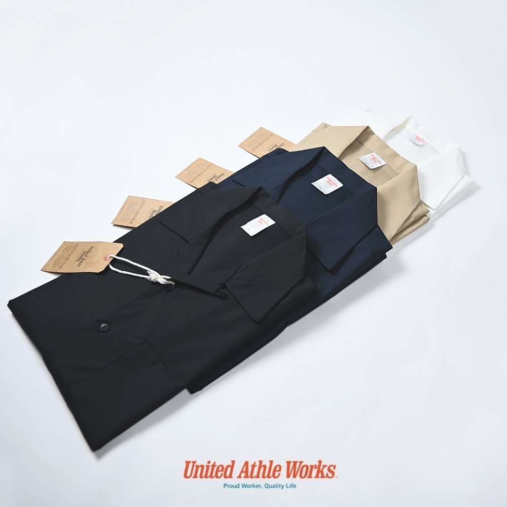 🌟不易起皺🌟古巴領短袖襯衫 United Athle工作襯衫 古巴領開襟襯衫 特殊布襯衫  古巴襯衫 FUS-細節圖9