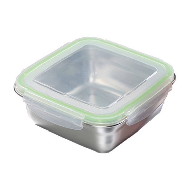 🔥超低價🔥不鏽鋼保鮮盒 不銹鋼保鮮盒 冰箱保鮮盒 收納盒 野餐露營 冷凍密封盒 學生飯盒 帶蓋密封盒 不銹鋼便當盒-細節圖2