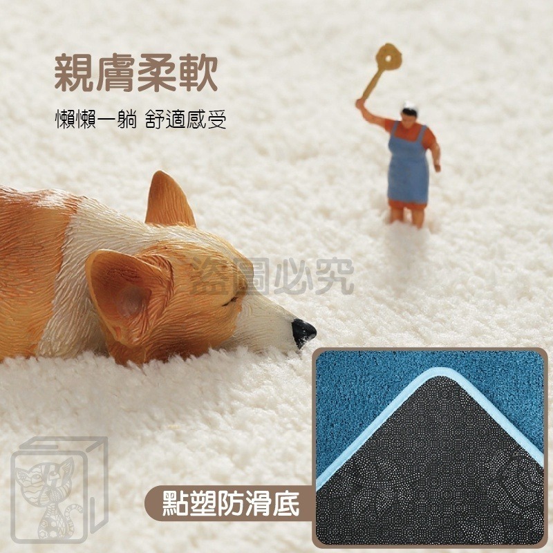 🔥高密編織🔥羊羔絨床邊地墊 簡約羊羔絨地毯 加厚羊毛絨地墊 床邊踏墊 沙發防滑墊 腳踏墊 親膚加厚軟墊 北歐地墊-細節圖5