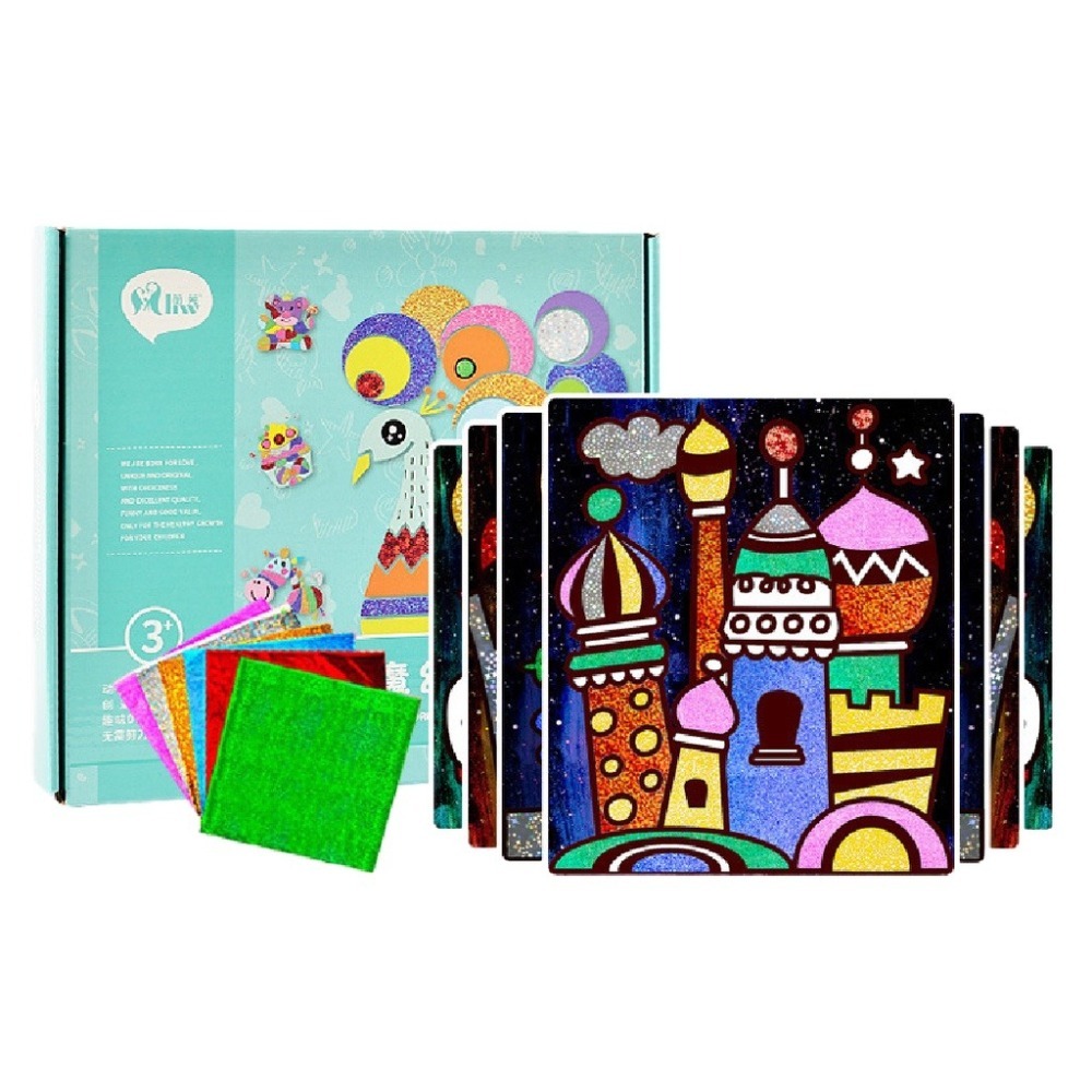 🌈魔幻絢麗🌈亮彩魔幻貼畫 魔幻藝術貼畫 魔幻貼畫 兒童美勞Diy 魔幻轉印貼畫 幼兒園創意勞作材料包 獎品禮物-細節圖2