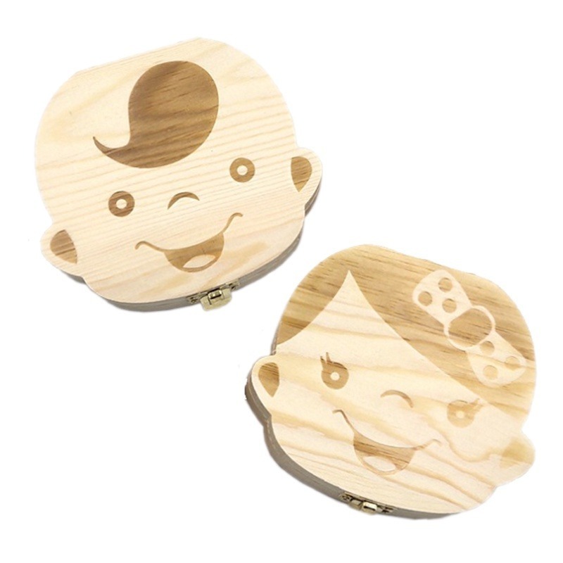 ✨台灣現貨✨乳牙收納盒 胎毛臍帶收集盒 牙齒收納盒 乳牙儲存盒 寶寶乳牙盒 牙齒記錄 牙齒實木盒 兒童生日禮物-細節圖2