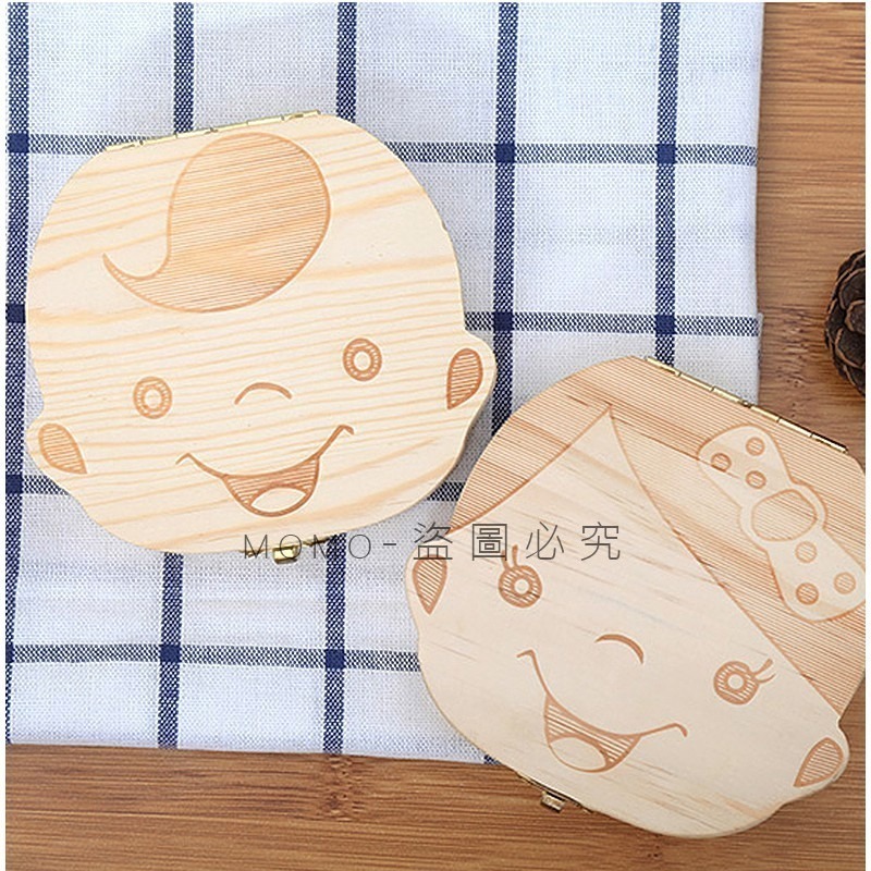 ✨台灣現貨✨乳牙收納盒 胎毛臍帶收集盒 牙齒收納盒 乳牙儲存盒 寶寶乳牙盒 牙齒記錄 牙齒實木盒 兒童生日禮物-細節圖4