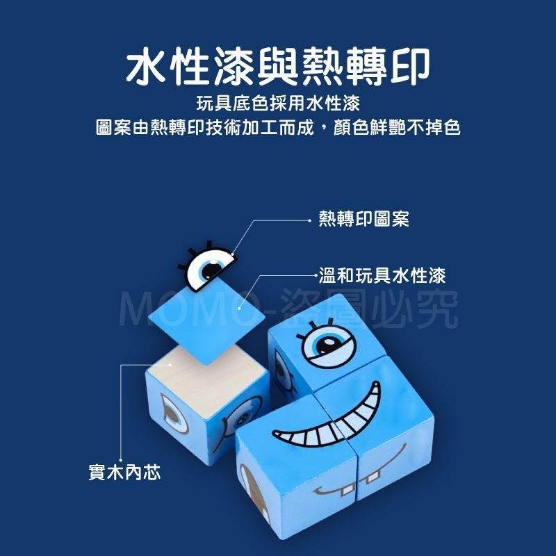 變臉積木桌遊 變臉魔方 魔方配對積木 魔術積木 方塊積木 親子桌遊 益智玩具 多人對戰遊戲 兒童玩具 兒童禮物-細節圖8