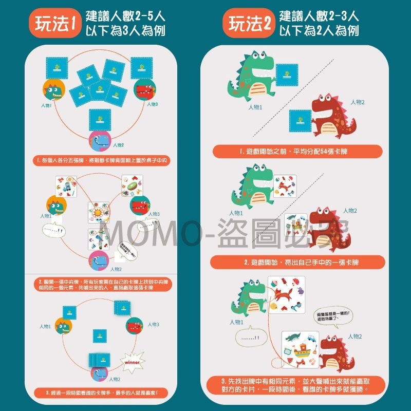 對對碰卡片 親子卡牌遊戲 多人桌遊 圖案卡牌遊戲 多種玩法 益智玩具 兒童互動玩具 水果動物兒童遊戲卡 找相同遊戲-細節圖7