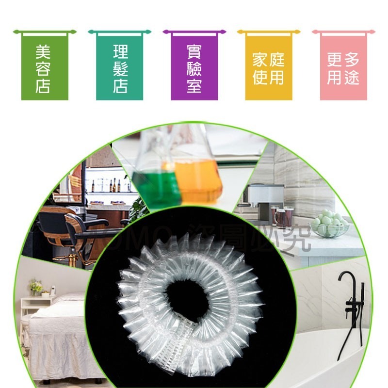 🔥出遊便攜🔥一次性浴帽 拋棄式浴帽防水透明浴帽 洗澡浴帽餐飲防護帽 美容美髮帽旅行浴帽 防水防油煙防塵飯店備品-細節圖6