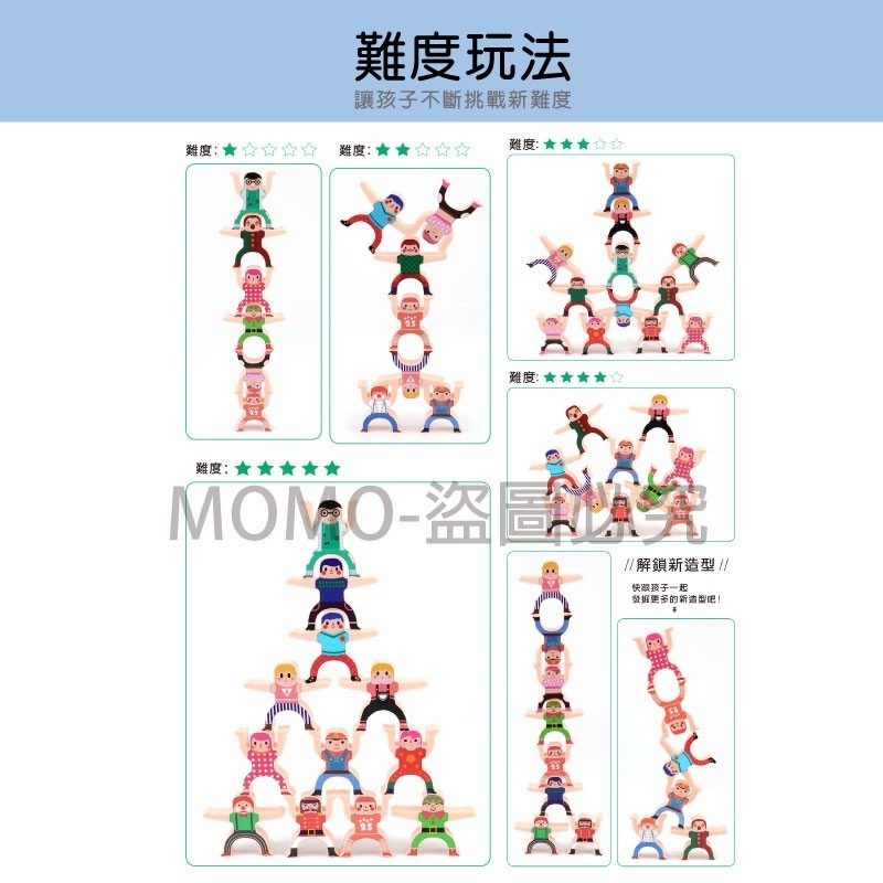 🔥蝦皮超低價🔥大力士疊疊樂 人偶積木疊疊樂 親子互動遊戲 平衡積木玩具 早教益智玩具 兒童玩具 益智玩具 兒童禮物-細節圖6