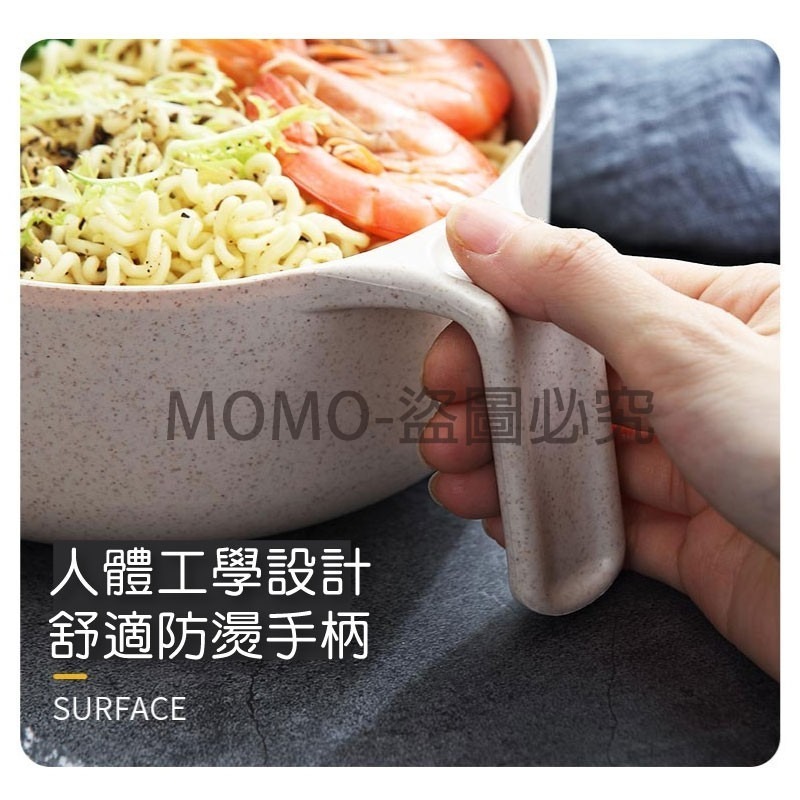 🔥五件套🔥小麥秸稈泡麵碗五件組 帶蓋泡麵碗 附餐具套組 820ml大容量泡麵碗 日式泡麵碗 多功能碗 環保餐具-細節圖6