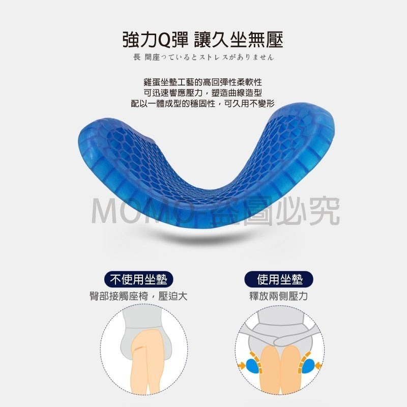 🔥最低價🔥水感凝膠座墊 蜂巢透氣冰涼坐墊 雞蛋坐墊 蜂窩座墊 椅子透氣軟墊 汽車辦公室椅墊 人體工學涼感坐墊 蜂巢座-細節圖4