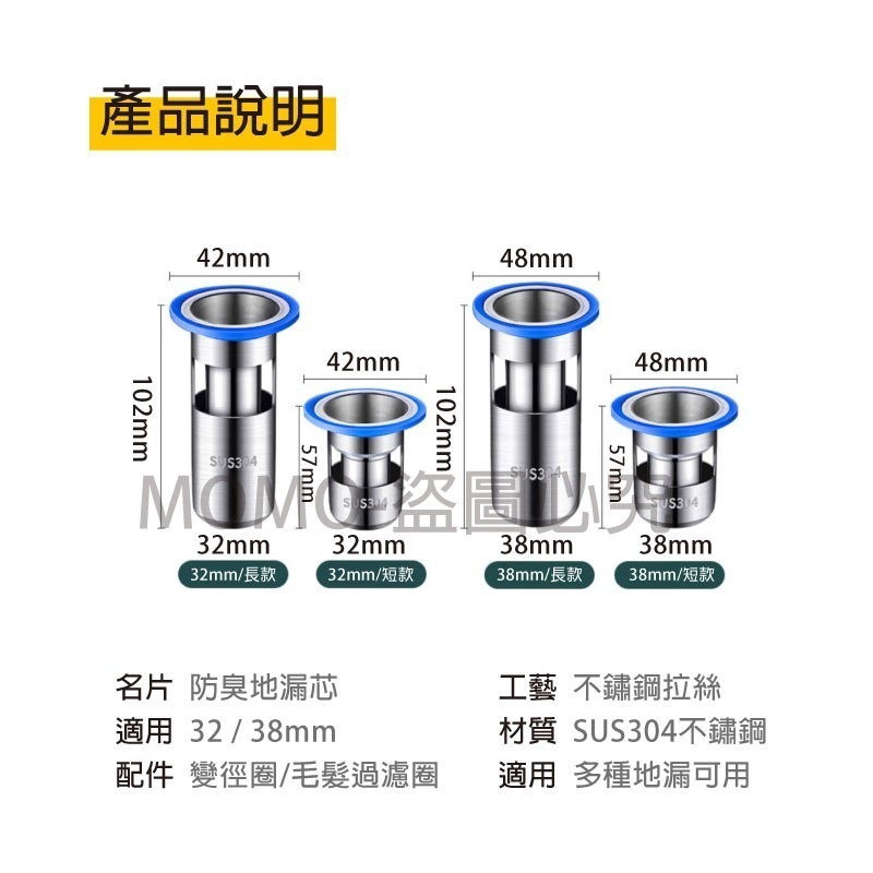 🔥台灣發貨🔥防臭地漏芯 304不鏽鋼防臭地漏 防蟑螂排水孔蓋 下水道防臭器 廁所防蟲地漏內芯 落水頭 地漏蓋 防臭-細節圖3