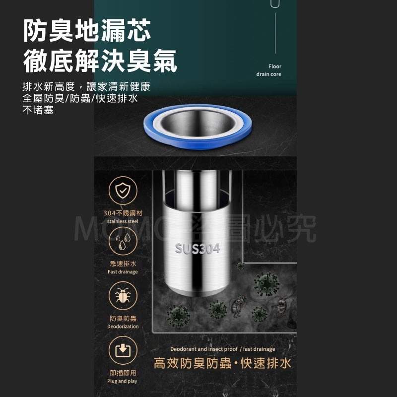 🔥台灣發貨🔥防臭地漏芯 304不鏽鋼防臭地漏 防蟑螂排水孔蓋 下水道防臭器 廁所防蟲地漏內芯 落水頭 地漏蓋 防臭-細節圖7