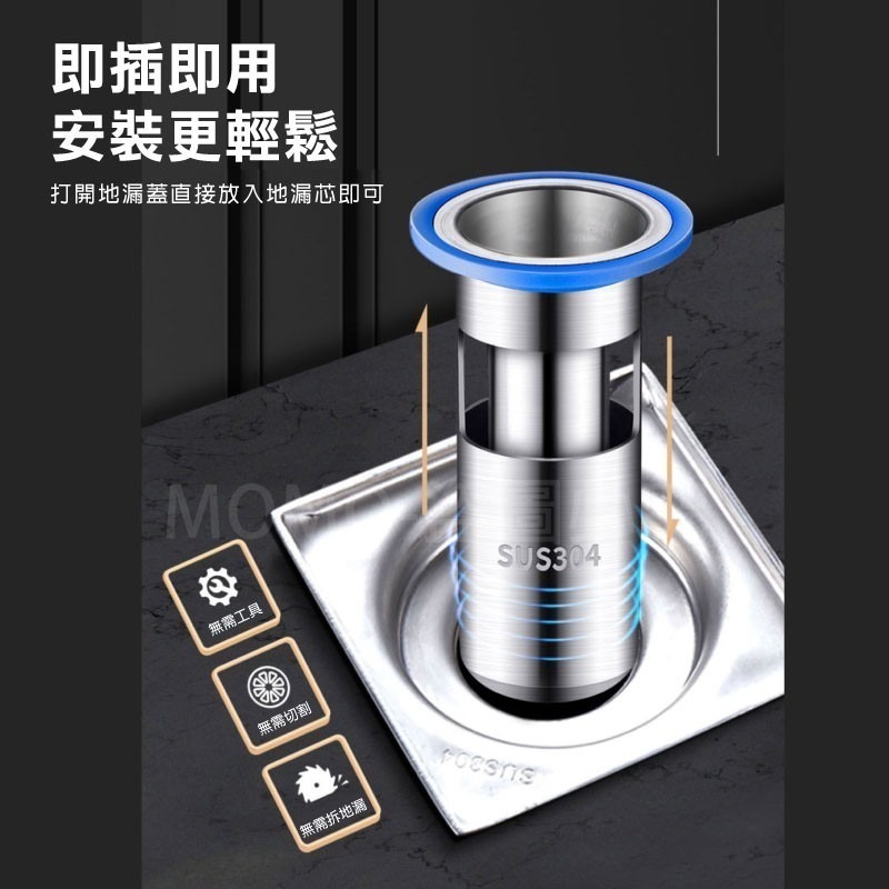 🔥台灣發貨🔥防臭地漏芯 304不鏽鋼防臭地漏 防蟑螂排水孔蓋 下水道防臭器 廁所防蟲地漏內芯 落水頭 地漏蓋 防臭-細節圖6