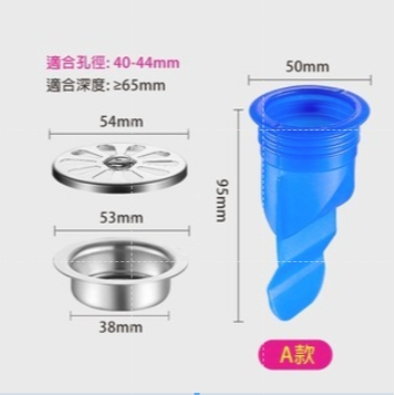 🔥台灣發貨🔥防臭地漏芯 304不鏽鋼防臭地漏 防蟑螂排水孔蓋 下水道防臭器 廁所防蟲地漏內芯 落水頭 地漏蓋 防臭-規格圖9
