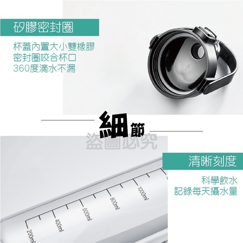 🔥最低價🔥健身水壺 運動水壺 2000ML運動大水壺 吸管水壺 外出超大水壺 大容量水壺 彈蓋水壺 手提式透明水壺-細節圖4