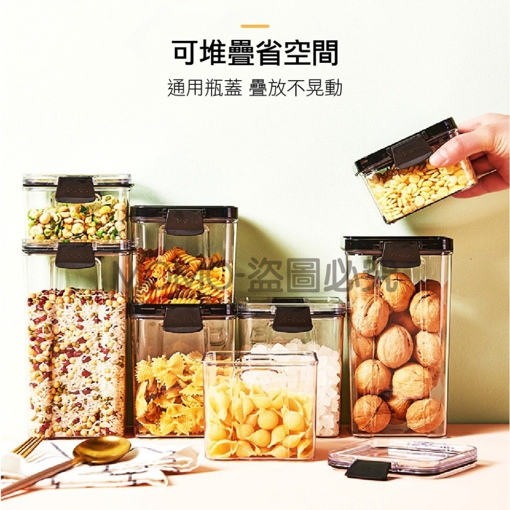 🎉台灣發貨🎉方形透明儲物罐 密封罐 保鮮盒 保鮮罐 食物密封盒 透明密封罐 廚房保鮮罐 冰箱保鮮盒 收納盒 零食罐-細節圖7