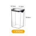 1300ML 方形透明密封罐