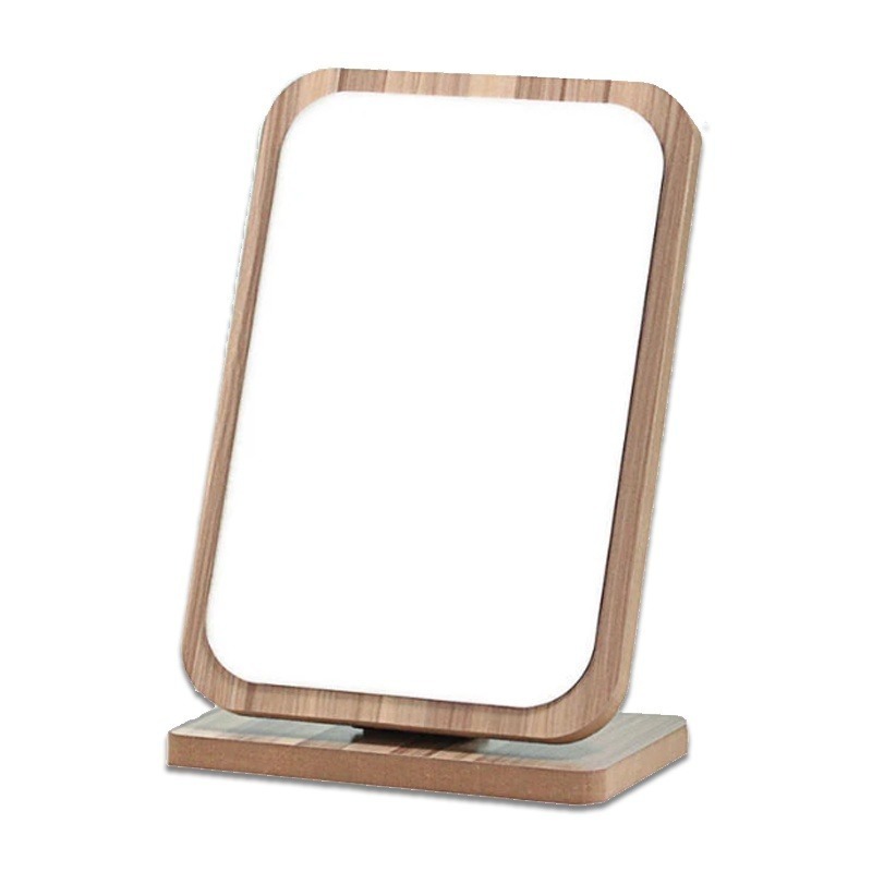 🔥挑戰最低🔥木質化妝鏡 日式簡約木質化妝鏡 桌面化妝鏡 木製化妝鏡 木質摺疊鏡子 梳妝鏡 折疊鏡 木鏡子 化妝鏡-細節圖2
