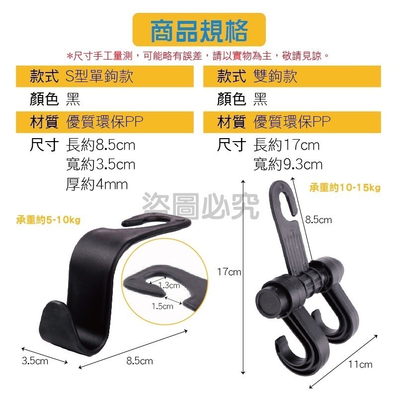 🔥台灣現貨🔥車用置物掛勾 汽車座椅用 車載掛鉤 椅背置物鉤 汽車椅背掛鉤 後座掛勾 車用掛勾 掛鈎 車用掛鉤 車掛勾-細節圖3