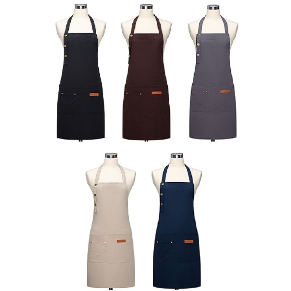 🔥最低價🔥日式工業風 防水工作圍裙 防水圍裙 工作圍裙咖啡廳圍裙 咖啡圍裙 圍裙工作服 帆布圍裙 廚房圍裙-細節圖2
