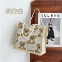 米白 很多隻小熊 手提袋