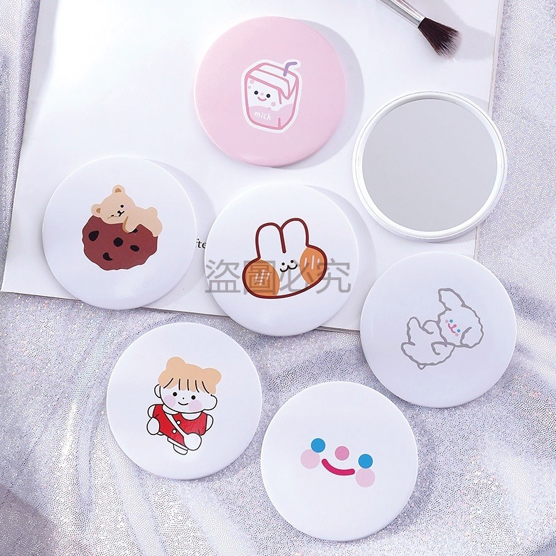 🔥台灣發貨🔥便攜小圓鏡 隨身化妝小鏡子 迷你便攜 可愛卡通小鏡子 迷你化妝鏡 小巧可愛 化妝鏡子 補妝鏡 小鏡子-細節圖6